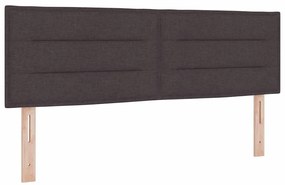 vidaXL Κρεβάτι box spring με στρώμα με στρώμα Σκούρο καφέ Σκούρο καφέ