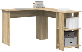 vidaXL Γωνιακό Γραφείο Δρυός Sonoma Δρυός Sonoma Μοριοσανίδα Μεσαίο