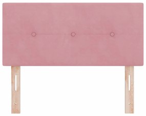 vidaXL Κεφαλάρι με φώτα λωρίδας LED με κεφαλάρι Ροζ 80 cm Βελούδο