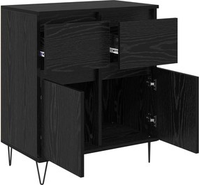 vidaXL Πλαϊνό γραφείο Μαύρη Οξυά 60 x 35 x 70 cm