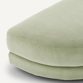 Υποπόδιο σύνθεσης από stonewashed βελούδο, TIBERIO