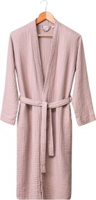 Unisex Bathrobe Kimono - Powder Powder