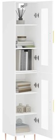 vidaXL Ντουλάπι Λευκό 34,5 x 34 x 180 εκ. από Επεξεργασμένο Ξύλο