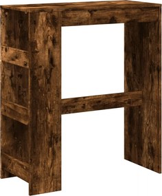 vidaXL Τραπέζι Μπαρ με Ράφια Δρυς 90x40x103,5 εκ. Επεξεργ. Ξύλο
