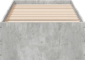 vidaXL Κρεβάτι δαπέδου Γκρι Σκυροδέματος 80 x 200 cm