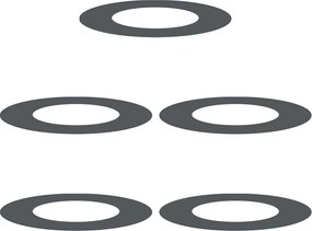 vidaXL κατάλληλο για επίπεδα δαχτυλίδια δέντρου 5 pcs Ανθρακί