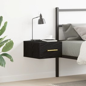 vidaXL Κομοδίνο Τοίχου Μαύρη Δρυς 35x35x20 εκ.