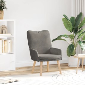 vidaXL Πολυθρόνα Χαλάρωσης Ανοιχτό Γκρι Βελούδινο Ύφασμα