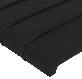 vidaXL Κεφαλάρι Μαύρο Βελούδινο 80x5x118/128 εκ.
