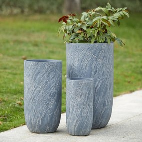 ΣΕΤ 3ΤΜΧ ΓΛΑΣΤΡΕΣ ΚΥΛΙΝΔΡΟΙ ΣΕΙΡΑ GARDENER HM4720 FIBERCLAY-ΧΡΩΜΑ CEMENT Φ44x78.5Υεκ (1 Τεμμάχια)