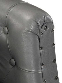 vidaXL Πολυθρόνα Γκρι από Γνήσιο Δέρμα