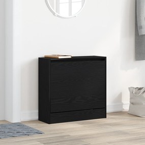 vidaXL Ντουλάπα Παπουτσιών Μαύρο Δρυς 60x21x57 εκ Επεξεργασμένο Ξύλο