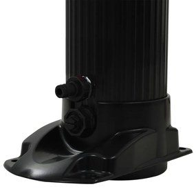 vidaXL Ντους Ηλιακό Πτυσσόμενο Μαύρο 214 εκ. 23 Λίτρων