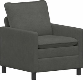 vidaXL Σετ Καναπέ 2 pcs Σκούρο Γκρι Ύφασμα