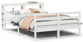 vidaXL Πλαίσιο Κρεβατιού με Κεφαλάρι 160x200 εκ. από Μασίφ Ξύλο Πεύκου