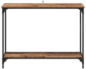 vidaXL Τραπέζι κονσόλας με ράφι Παλαιό ξύλο 101 x 30.5 x 75 εκ