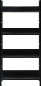 vidaXL Ραφιέρα 4 Επιπέδων Μαύρη 60x27,6x124,5 εκ. Επεξεργασμένο Ξύλο