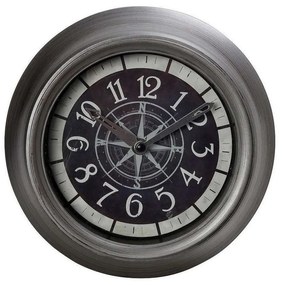 Ρολόι Τοίχου Πυξίδα ROL516 23,2x5,4x23,2cm Brown Espiel Πολυρεσίνη