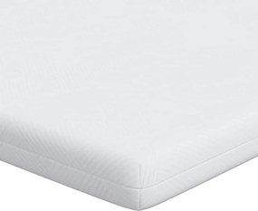vidaXL Στρώμα επικάλυψης Λευκό 120 x 200 cm Ζακάρ ύφασμα