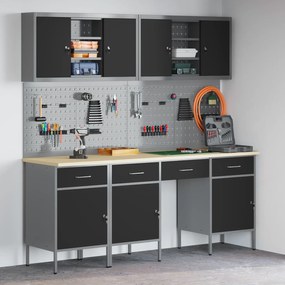 vidaXL Σετ Εργασίας 10 Τεμαχίων Μαύρο Ατσάλι