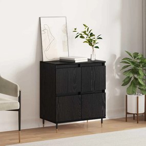 vidaXL Πλαϊνό γραφείο Μαύρο 60 x 35 x 70 cm Επεξεργασμένο ξύλο