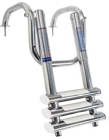 Τηλεσκοπική σκάλα από πλατφόρμα με λαβές και 3 σκαλιά FOUR-14117