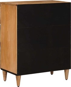 vidaXL Πλαϊνό γραφείο Φυσικό 60 x 33 x 75 cm Στερεό ξύλο μάνγκο