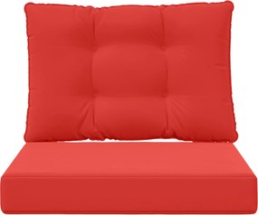 vidaXL Μαξιλάρι Καναπέ Εξωτερικού Χώρου 2 pcs Κόκκινο Πολυεστέρας