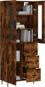vidaXL Ντουλάπι Καπνιστή Δρυς 69,5x34x180 εκ. από Επεξεργασμένο Ξύλο