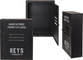 Κλειδοθήκη ‘Cargo’ 8 Θέσεων Μαύρο Μέταλλο 23x9x30cm