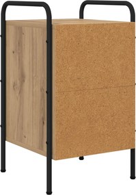 vidaXL Κομοδίνο Artisan Δρυς 35 x 36,5 x 61 εκ Επεξεργασμένο Ξύλο