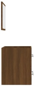 Ντουλάπι Μπάνιου με Καθρέφτη Καφέ δρυς 41x38,5x48 εκ. - Καφέ