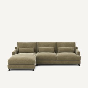 Γωνιακός καναπές από λινό βελούδο, Alwine