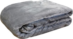 Κουβέρτα Βελουτέ Υπέρδιπλη (220x240) Anna Riska Unicolour Velour Γκρι