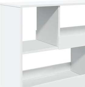 vidaXL Διαχωριστικό Χώρου-Βιβλιοθήκη Λευκό 100x33x94,5 εκ. Επεξ. Ξύλο