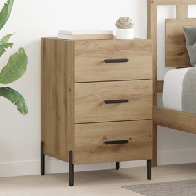 vidaXL Κομοδίνο Artisan Oak 40 x 40 x 66 εκ. Επεξεργασμένο Ξύλο