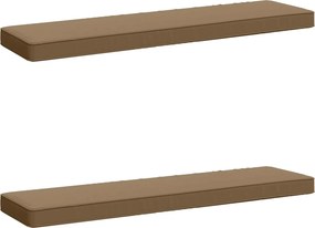 vidaXL Μαξιλάρια Πάγκου 2 Τεμαχίων VUGHT 2 pcs 100% Πολυεστέρας Taupe