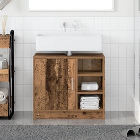 vidaXL Ντουλάπα Νιπτήρα Παλαιό Ξύλο 63x29x55 εκ. Μασίφ Ξύλο
