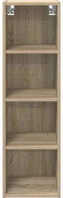 vidaXL Κρεμαστό ντουλάπι με αποθήκευση Δρύς Sonoma 30 x 29,5 x 100 εκ.