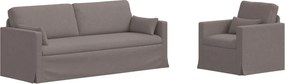 vidaXL Καναπές 180cm 2 pcs Taupe Μέταλλο