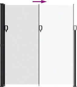 vidaXL Σκίαστρο Πλαϊνό Συρόμενο Λευκό 220 x 600 εκ.