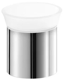 Ποτηροθήκη Επικαθήμενη Χρωμέ Sanco Glass Bathroom Set  90111-A03