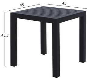 ΤΡΑΠΕΖΙ ΑΛΟΥΜΙΝΙΟΥ QIANA HM5402.02 ΓΚΡΙ 45x45x45,5 εκ.