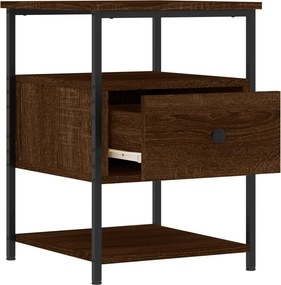 vidaXL Κομοδίνα 2 τεμ. Καφέ Δρυς 40 x 42 x 56 εκ. από Επεξεργ. Ξύλο