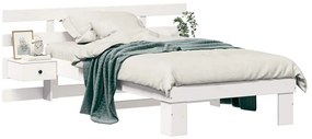 vidaXL Σκελετός Κρεβατιού Λευκό 80 x 200 cm Μασίφ ξύλο πεύκου