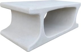 Τραπέζι σαλονιού Nafel pakoworld mdf λευκό 120x60x45εκ