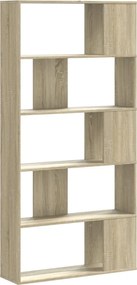 vidaXL Βιβλιοθήκη 5Επιπέδων Sonoma Δρυς 80,5x23,5x162,5 εκ. Επεξ. Ξύλο