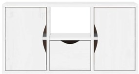 vidaXL Έπιπλο Τηλεόρασης με Συρτάρι ODDA Λευκό 79x24x40εκ. Ξύλο Πεύκου