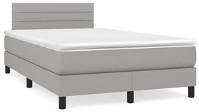 ΚΡΕΒΑΤΙ BOXSPRING ΜΕ ΣΤΡΩΜΑ ΑΝΟΙΧΤΟ ΓΚΡΙ 120X190 ΕΚ. ΥΦΑΣΜΑΤΙΝΟ 3269730