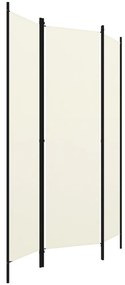 Διαχωριστικό Δωματίου με 3 Πάνελ Λευκό 150 x 180 εκ. - Λευκό